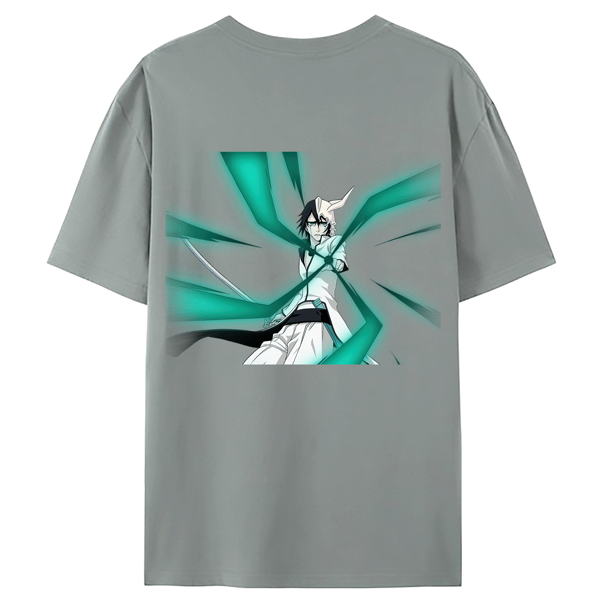 （画像用） ブリーチ ウルキオラ·シファー BLEACH Ulquiorra cifer 綿100％ メンズ半袖Tシャツ（バックプリント） 通気性